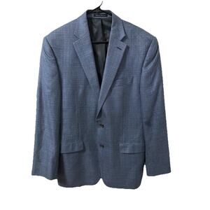 LAUREN RALPH LAUREN Men’s Blue Silk Wool Blend Suit Jacket Size 40 L